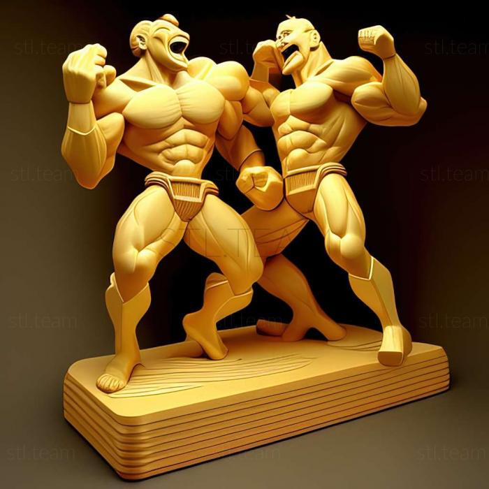 3D модель Близнецы-чемпионы Сатоши и Хикари. (STL)
